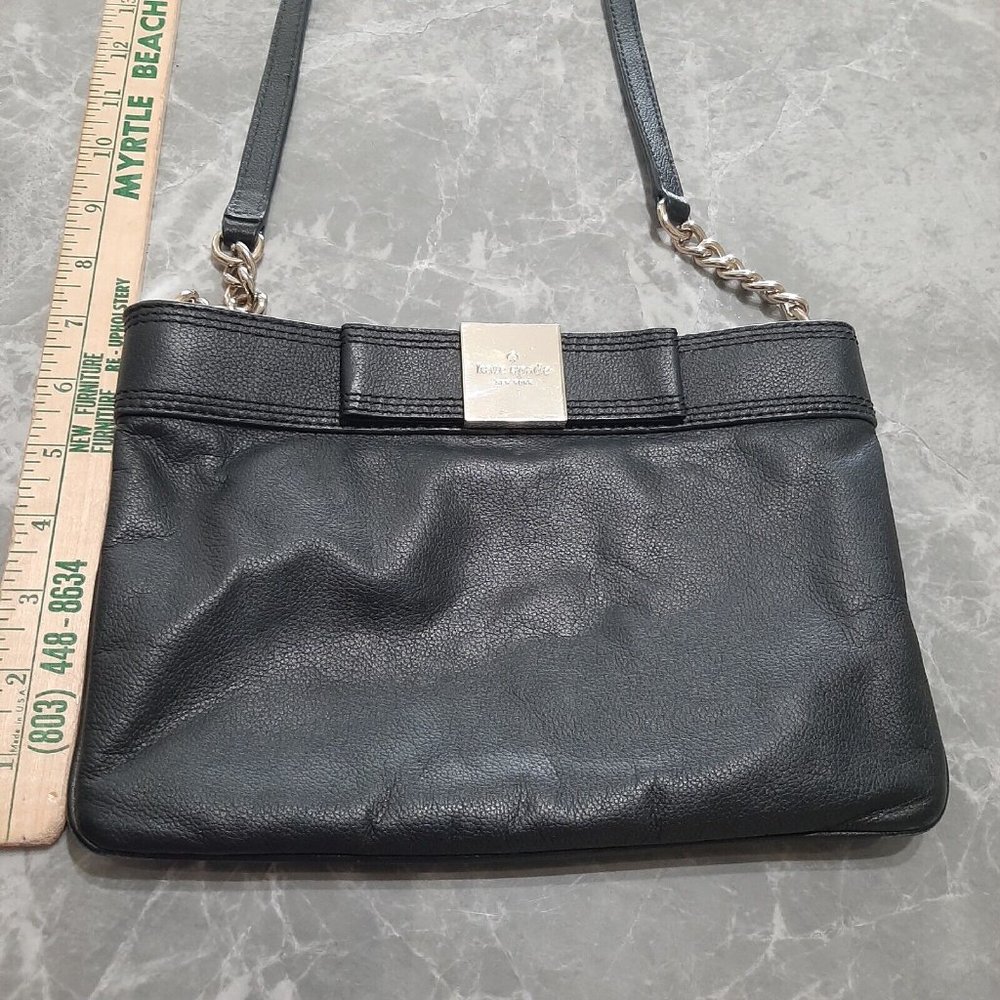 KATE SPADE NEW YORK Leather Semi Chain Crossbody Generous Strap Handbag Purse - Picture 4 of 5